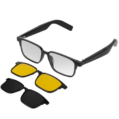 Smart Audio Sunglasses with Replaceable PC Lenses Anti-Blue Light Call Music Drive Exercise Compatibility