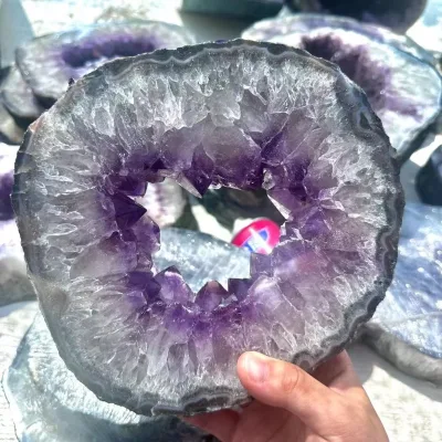 High-quality Natural Amethyst Geode Slices