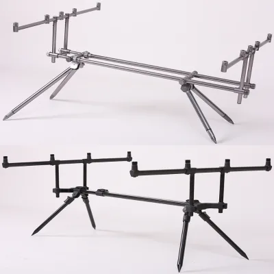 Adjustable Retractable Customizable Stainless Steel Fishing Rod Pod Stand Holder Foldable for River Reservoir Pond Ocean Fishing