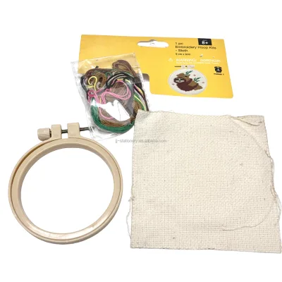 DIY Handmade Sewing Embroidery Kit Cross Stitch Set for Beginners with 9cm*9cm Sloth on Hoop Sewing & Weaving Toy