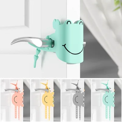 Detachable Cartoon Design Silent Soft Close Non-Tight-Fitting Door Closing Buffer Bedroom Door Stop Pad Silicone Door Silencer