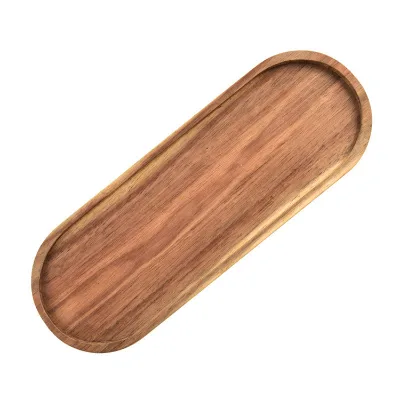 Small Acacia Wood Engraved Eco-Friendly Charcuterie Boards Rectangle Long Serving Trays Home Decor Cheese Board Cake Appetizer