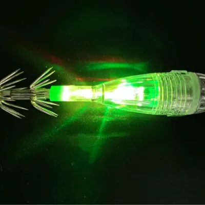 Waterproof Underwater LED Fishing Light Fish Lure Attracting Light Lamp with Squid Jig Hooks