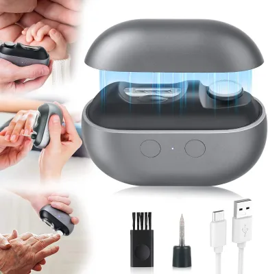 New 3-in-1 Electric Kids Nail Clipper with Night Light USB Rechargeable Smart Baby Nail Shiner Cutter