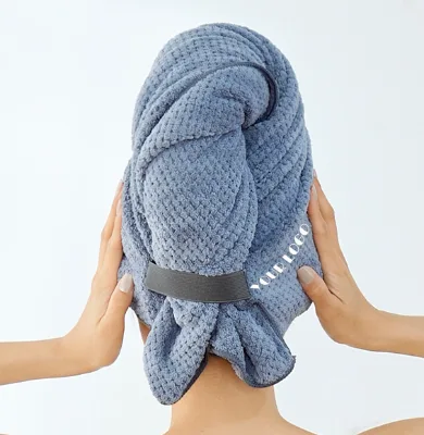 Super Absorbent Dry Hair Cap Thick Wide Tail Microfiber Fabric Headband Quick Drying Household Towel for Long Hair Wet Hair