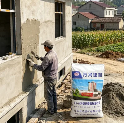WANXING High Strength Glass Bead Vitrified Microsphere Thermal Insulation Mortar Crack Resistant Weatherproof for Exterior Wall