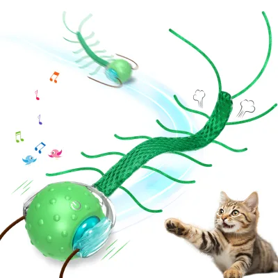 Interactive Cat Toy Ball - Automatic Interactive Cat Toys for Indoor Cats Rechargeable Cat Enrichment Toys