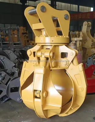 DHG 18-24 Ton Excavator Four-petaled Orange Peel Grapple Factory Price Customized Single Axis