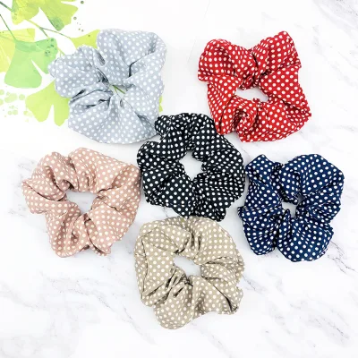 Fashionable Restore Small Wave Dot Cloth Art Hair Scrunchies for Women Girl Hair Accessories