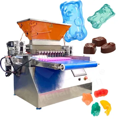 Tabletop Semi Automatic Cola Extrude Hard Fruit Gummy Depositor Mould Soft Jelly Candy Make Machine