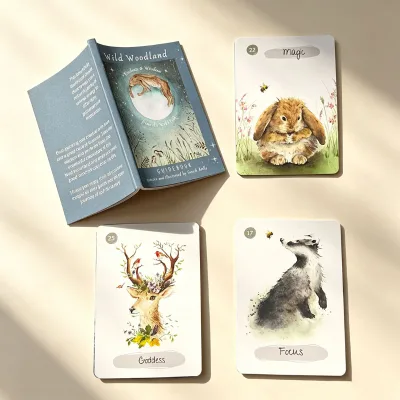 Wild Woodland Oracle Card Watercolor Animal Affirmation Deck for Beginners Nature-Themed Spiritual Guidance Cards with Booklet