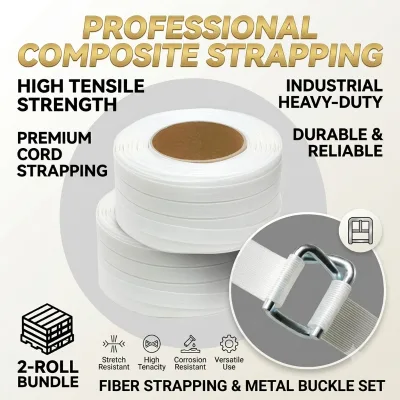 Woven Composite Strapping with Outstanding Break Strength - for Palletizing