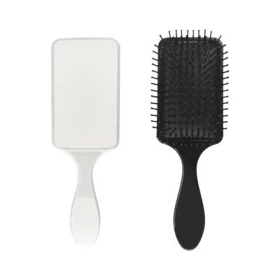 Promotional Custom Print Bulk Black White Sublimation Blank Hair Brushes