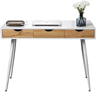 New Trendy Minimalist Adjustable Portable Durable Laptop Desk Elegant Wide Flat Writing Table with Three Hidden Storage Drawers