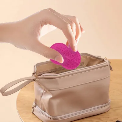Hot Sale Portable Silicone Makeup Brush Cleaner Pad Deep Cleaning Tool with Suction Cup Hot Sale Makeup Brush Cleaning Mat