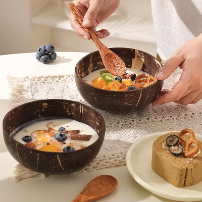 Natural Coconut Bowl: Eco-Friendly, Sustainable Dining for Home and Hotel