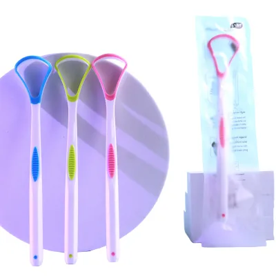 Multi Color Eco-Friendly Plastic Portable Tongue Scraper Antibacterial Home Travel Daily Cleaning Tool Family Use ISO Certified