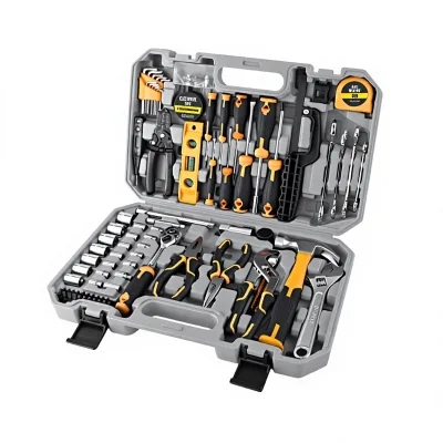 139-Piece Household Hardware Electric Screwdriver Tool Set with Carbon Steel Components Family Repair Complete Tool Box