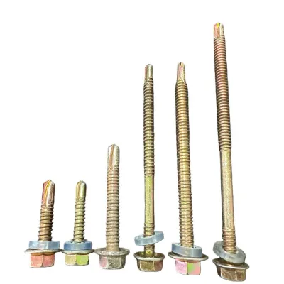 Hex Washer Head Self-Drilling Screw Yellow Zinc Plated ISO Standard Metric Tapping Screws M3.5 M6 Flanged Steel Plain