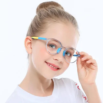 2021 New Vintage Style Flexible TR90 Blue Light Filtering Computer Gaming Glasses for Kids Anti Blue Light Blocking Glasses