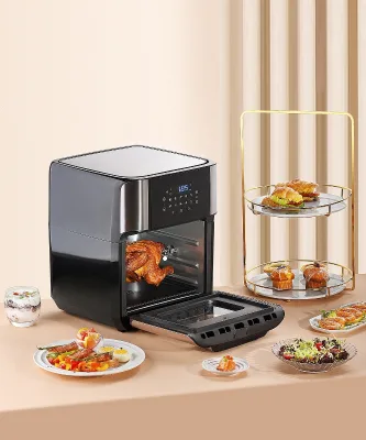 ZEHUI GLA-1003 2023L Electric Black Household 12L Large Capacity Multifunctional Nonstick Coating Oven Digital Timer Control