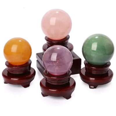 Wholesale Small Size 2cm Mixed Materials Rose Quartz Spheres Healing Crystal Balls From Factory