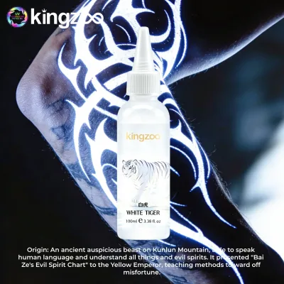 Custom 100ml UV Tattoo Ink Bulk Refill Bottle 8 Colors Blacklight Glow 3-5 Days Long Lasting Commercial Body Art Wholesale