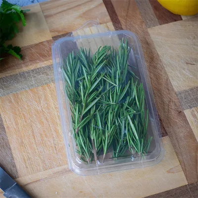 75 Ounce Disposable Plastic Small Herb Clamshell Container