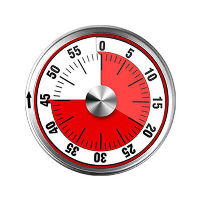 Modern Design Stainless Steel Metal Mechanical Timer ≤1 Hour Scale Countdown Clock Alarm for Cooking & Office Sound Reminder
