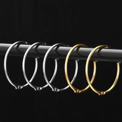 Wholesale Decorative Shower Curtain Rings Metal Shower Curtain Opening Ring Iron Curtain Ring With Metal Clip