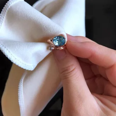 Gem Cleaning Cloth Diamond Jewlary Wiping Cloth Double-sided Plush Fabric Non-scratch Diamond Pearl Maintenance Microfiber Cloth