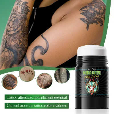OEM SADOER Private Label Men'S Tattoo Care Product Moisturizing Nourishing Smoothing Brightening Body Lotion Tattoo Butter Cream