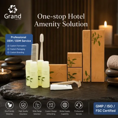 8-in-1 Disposable Hotel Amenity Set Includes Loofah and Slippers Complete Bathroom Guest Kit for Luxury Star Hotel
