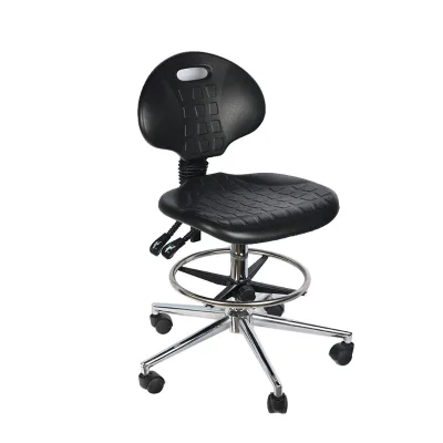 EWX Adjustable ESD PU Foam Stools Industrial Dental Chairs Polyurethane Lab Anti-Static Chairs for Laboratory Clean Room Hotels