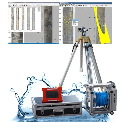 Portable Endoscope Underground Water Leak Detector Borescope Inspection Camera Borehole Televiewer