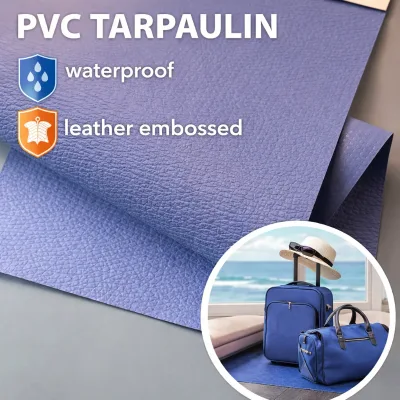 Leather Textured Embossed Heavy Duty Waterproof Anti-Mildew & Anti-UV PVC Tarpaulin Fabric