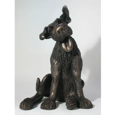 Outdoor Shopping Mall Decoration Famous Dog Sculpture Metal Artwork Animal Bronze Sculpture Brass Dog Statue