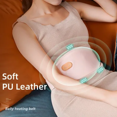 OEM Smar Graphene Heating Waist Belt with Vibration Massage Bluetooth App Control Rechargeable Electric Women Care Device