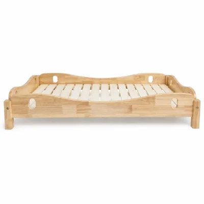 Chuangjin 140cm Wooden Stackable Bed Frame for Kindergarten Daycare Square Leg Montessori Nap Bed Wholesale Supplier