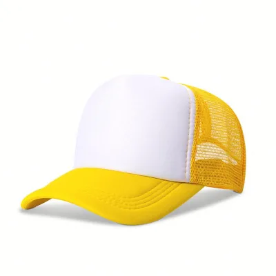 High Quality Printed 5 Panel Polyester Trucker Hat With Mesh Back and Foam Detail Beach Style Unisex Custom Logo
