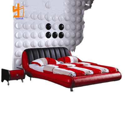 new models modern genuine leather bed room furniture bedroom set