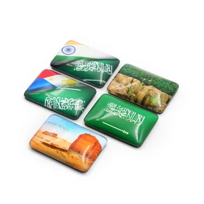 Commemorative Crystal Glass Rubber Refrigerator Magnets Custom 3D Fridge Magnets