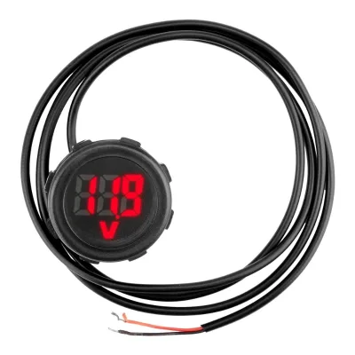 DC4-100V LED Digital Circular Two-wire Voltmeter DC Digital Voltmeter Head Display Reverse Connection Protection Electrical Tool