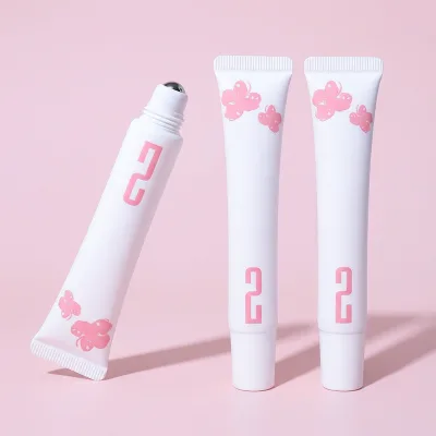 Wholesale 15ml PE Cosmetic Massage Tube Practical Eye Cream Essential Oil Packaging Tube Design with Single Roller Ball
