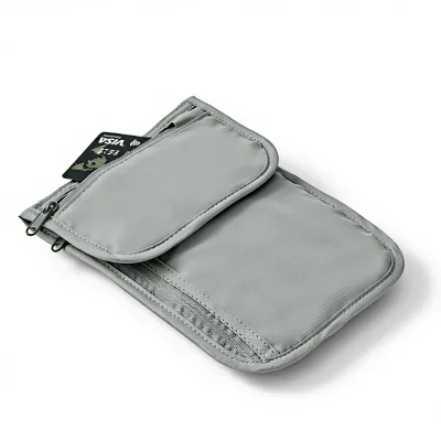 Multifunctional Anti-Theft RFID Polyester Leisure Travel Waist Bag Passport Card Holder Phone ID Crossbody Small Hanging Bag