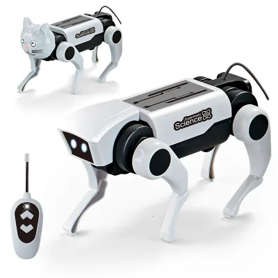 Education Diy Assembled Energy Solar Power Toy Kids Intelligent Llow Price Interactive Rc Smart Robot Dog Toys for Sale