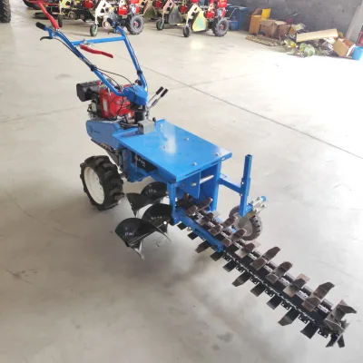 Deep and Precise Control Hand Held Chain Trencher Mini Engine and Motor Full Coverage for Farm Industries Used Condition