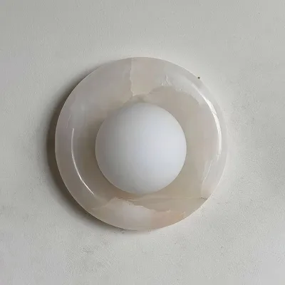 Designer Natural Marble Wall Lamp for Living Room Bedroom Hotel Background Decoration