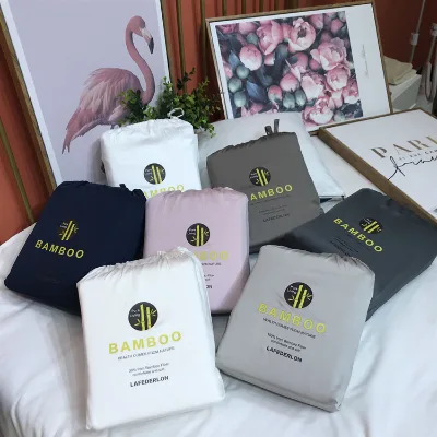 Custom Printed Woven Waterproof King Size Fitted Bed Sheet Set 300TC Anti-Static Cotton for Hospital & Hotel Use