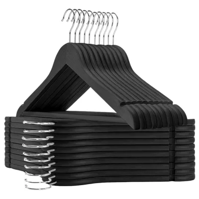 Factory Direct Custom Wooden Coat Hangers for Wardrobes Stores and Laundries